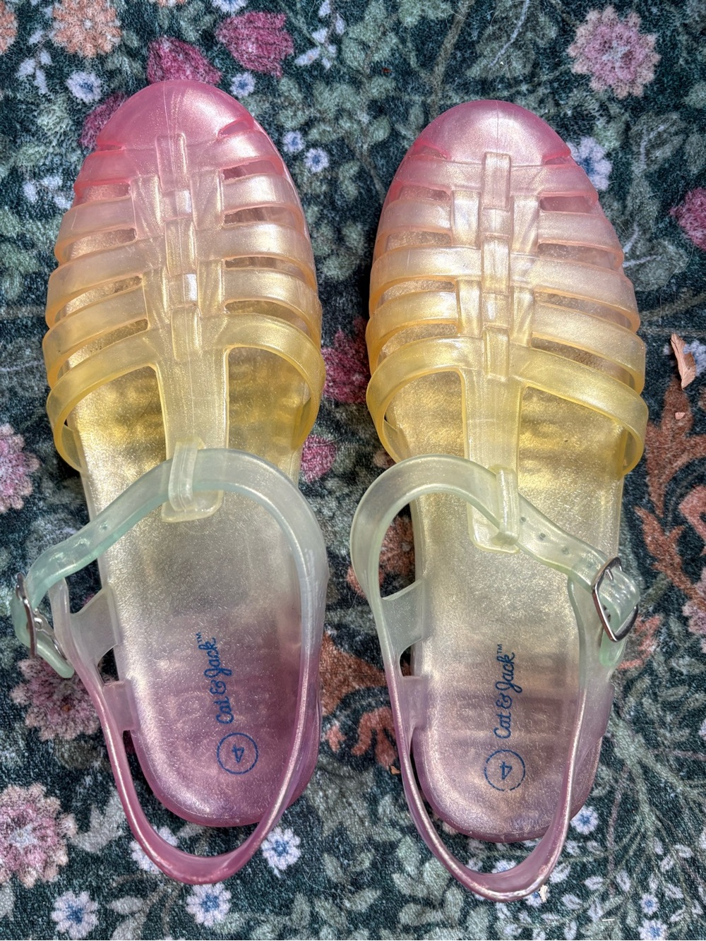 Target Ombre Jelly Sandals in Pink and Yellow